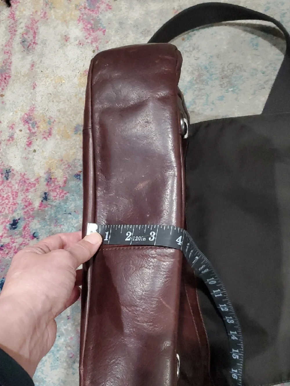 Fossil Mens Brown Leather Messenger Breif Bag In Brown